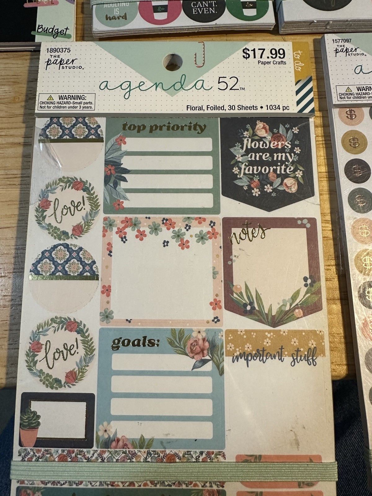 Happy Planner All The Essentials Sticker 100 Pages & 5 Small Sticker Sheet Books