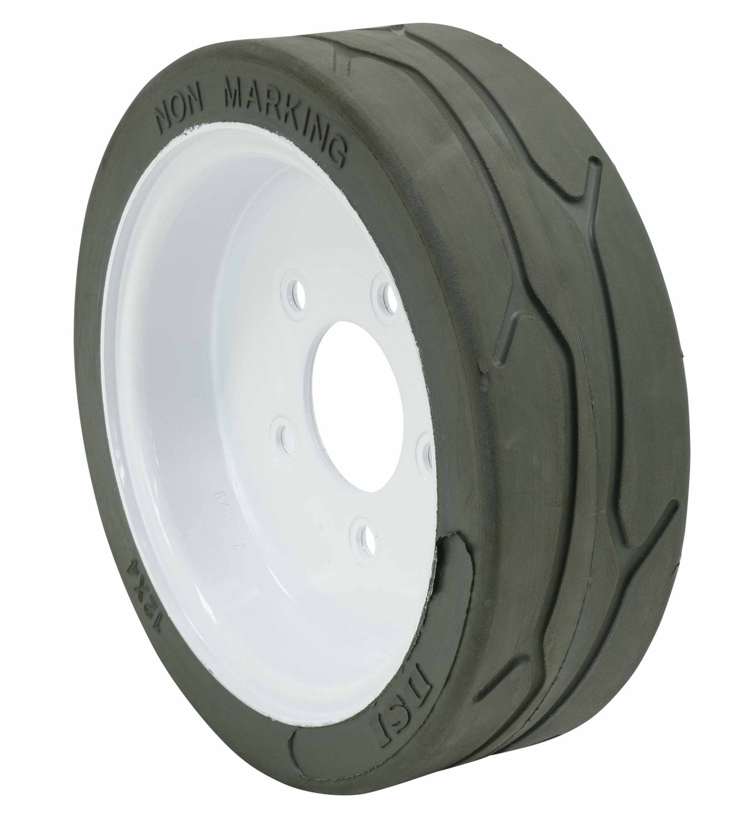 (4 Pack) SkyJack 158437 Scissor Lift Tires 12 x 4, – Plain | Non-Marking Whee…