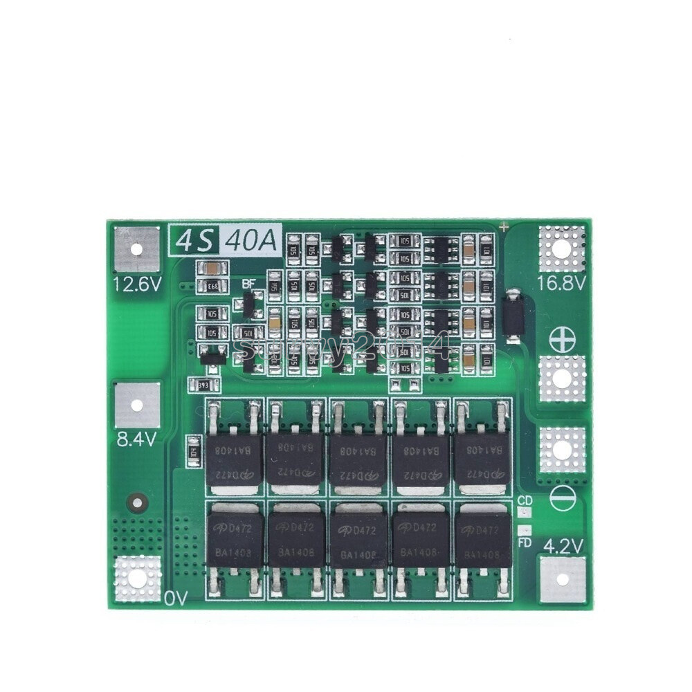 4S 40A 16.8V Li-ion Lithium Battery BMS Protection Board Charger Enhanced