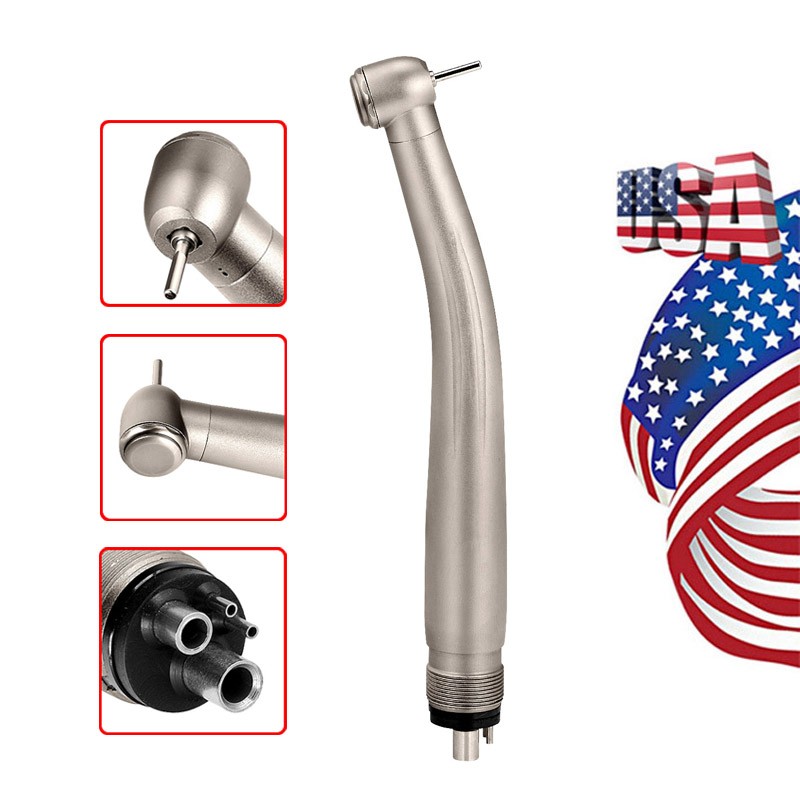 Denta High Speed Handpiece Ceramic Rotor l4 Holes Push Button Single Way Spray