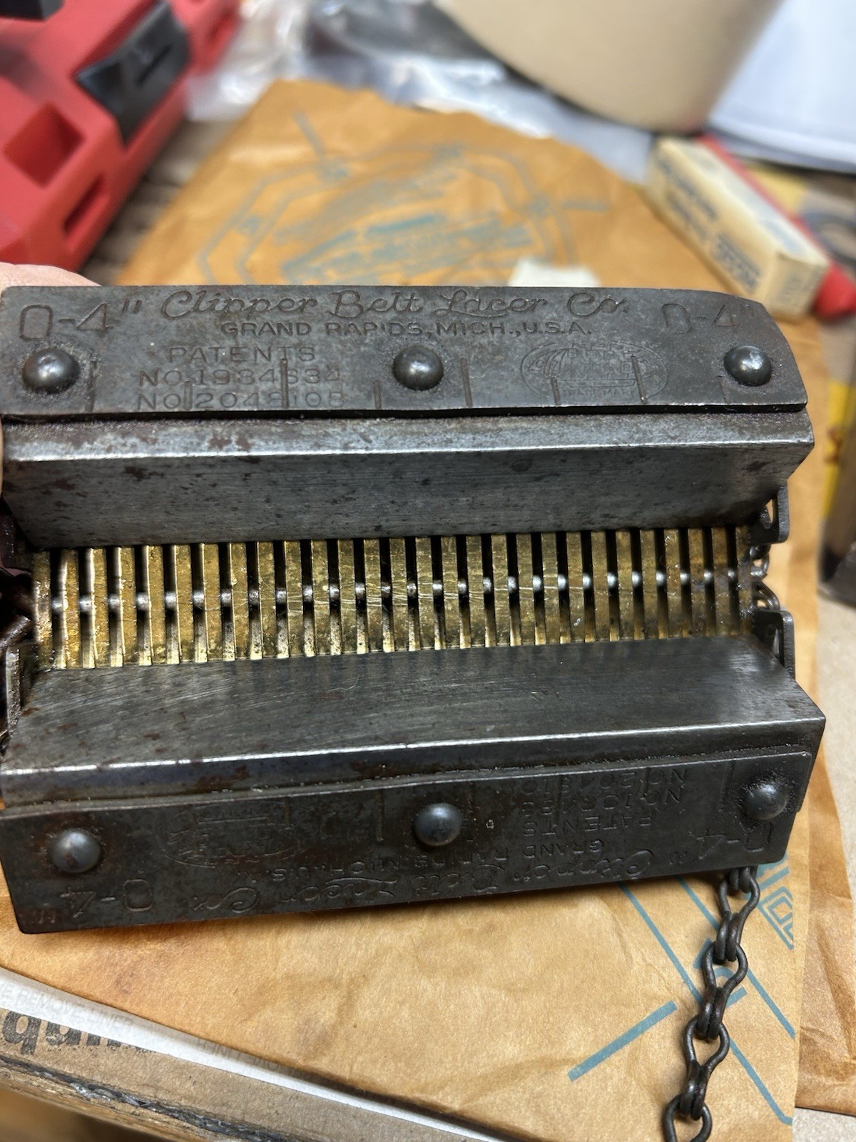 clipper belt lacer tool No. O-4 / Belt Fasteners. Alligator Brand And Other .