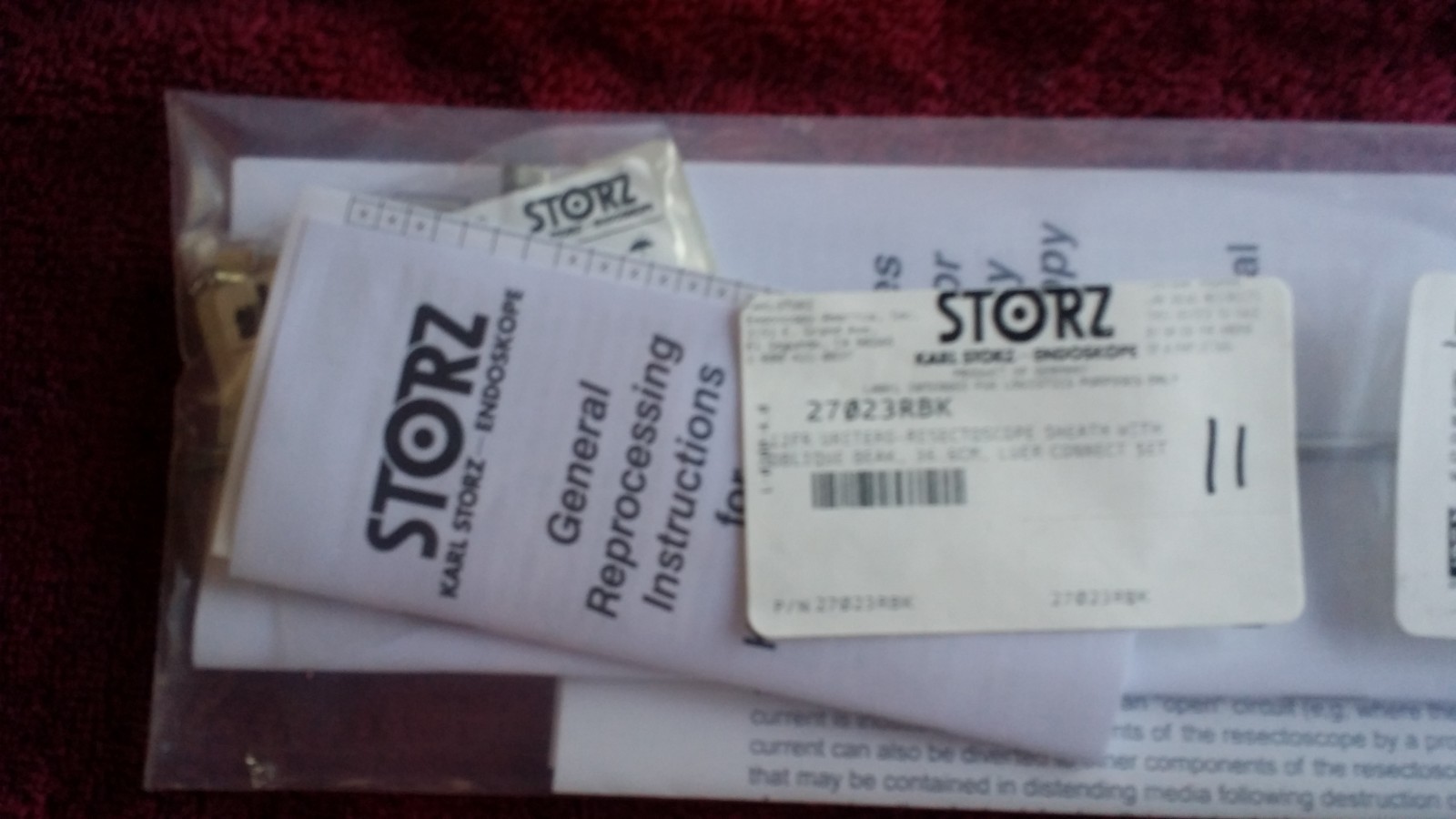 27023RBK KARL STORZ SHEATH SET FOR URETERO-RESECTOSCOPE