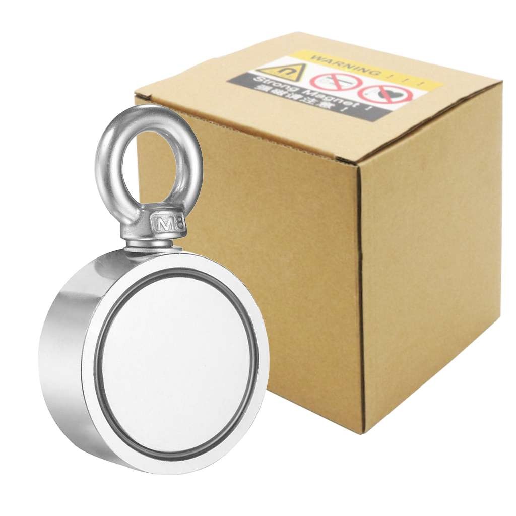 800LBS Fishing Magnet Kit Pull Force Strong Neodymium Rare Earth /Rope Carabiner
