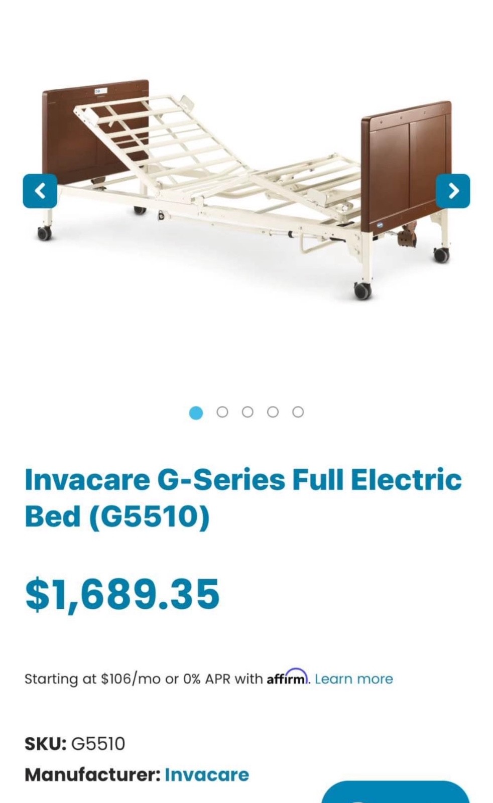 Span America PressureGuard Easy Air Mattress System & Invacare Hospital Bed