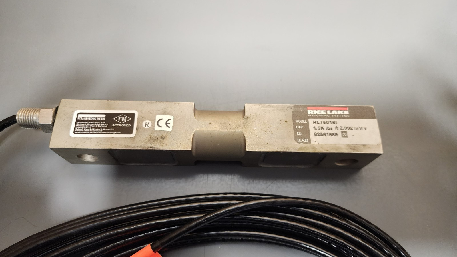 Rice Lake Load Cell RL75016I-1.5K , RL75016I1.5K , 17302 1.5K lbs 1500lb (NOS)