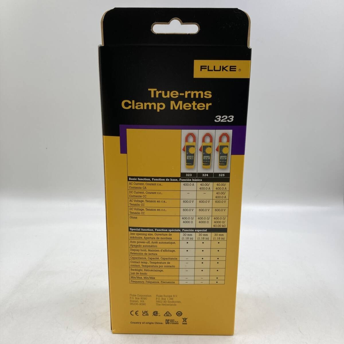 FLUKE Fluke 323 True-RMS Clamp Meter Fluke 323 400A 600V 7693249 New