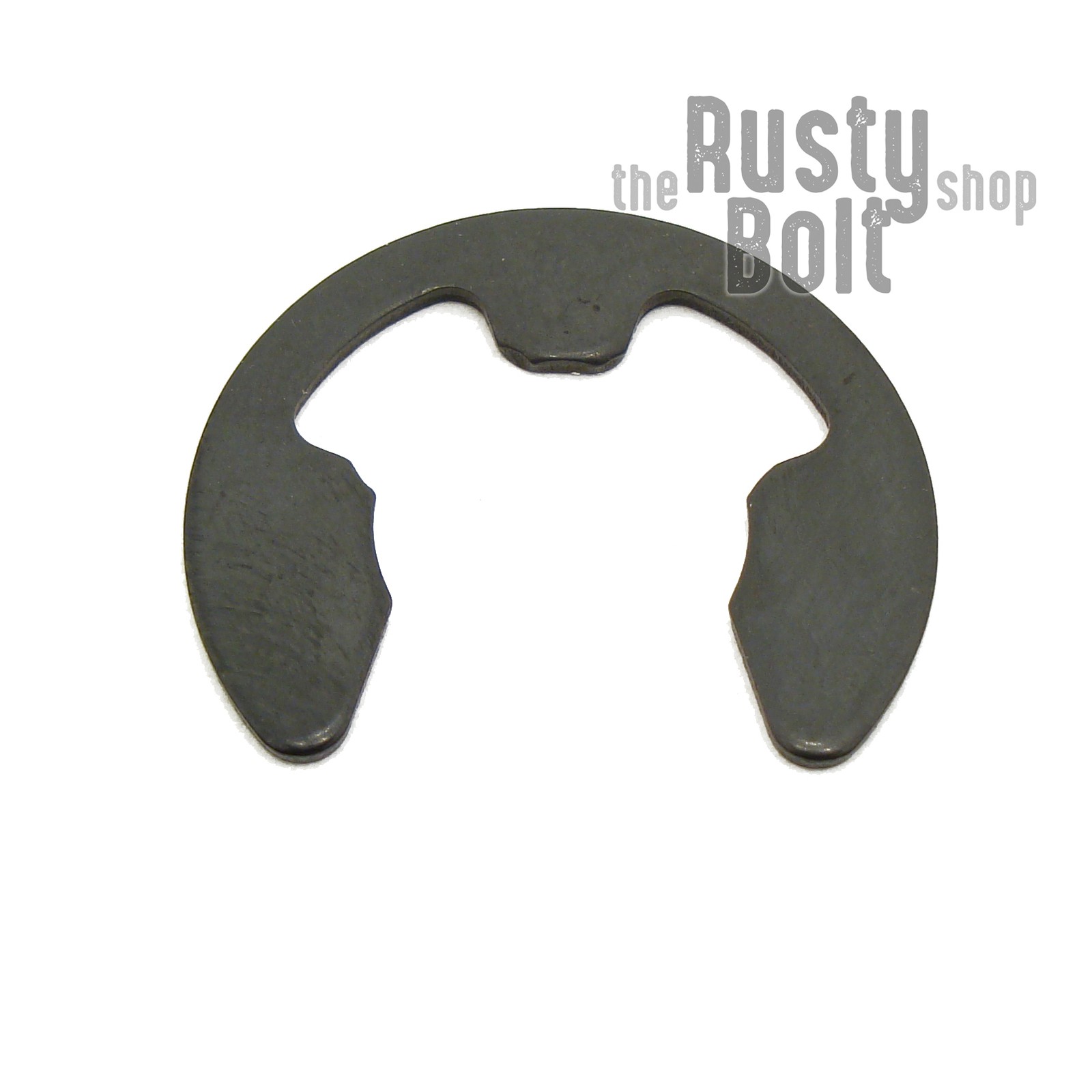 10mm, M10, E Clip, Black Steel, Circlip Side Mount, External Retaining Ring