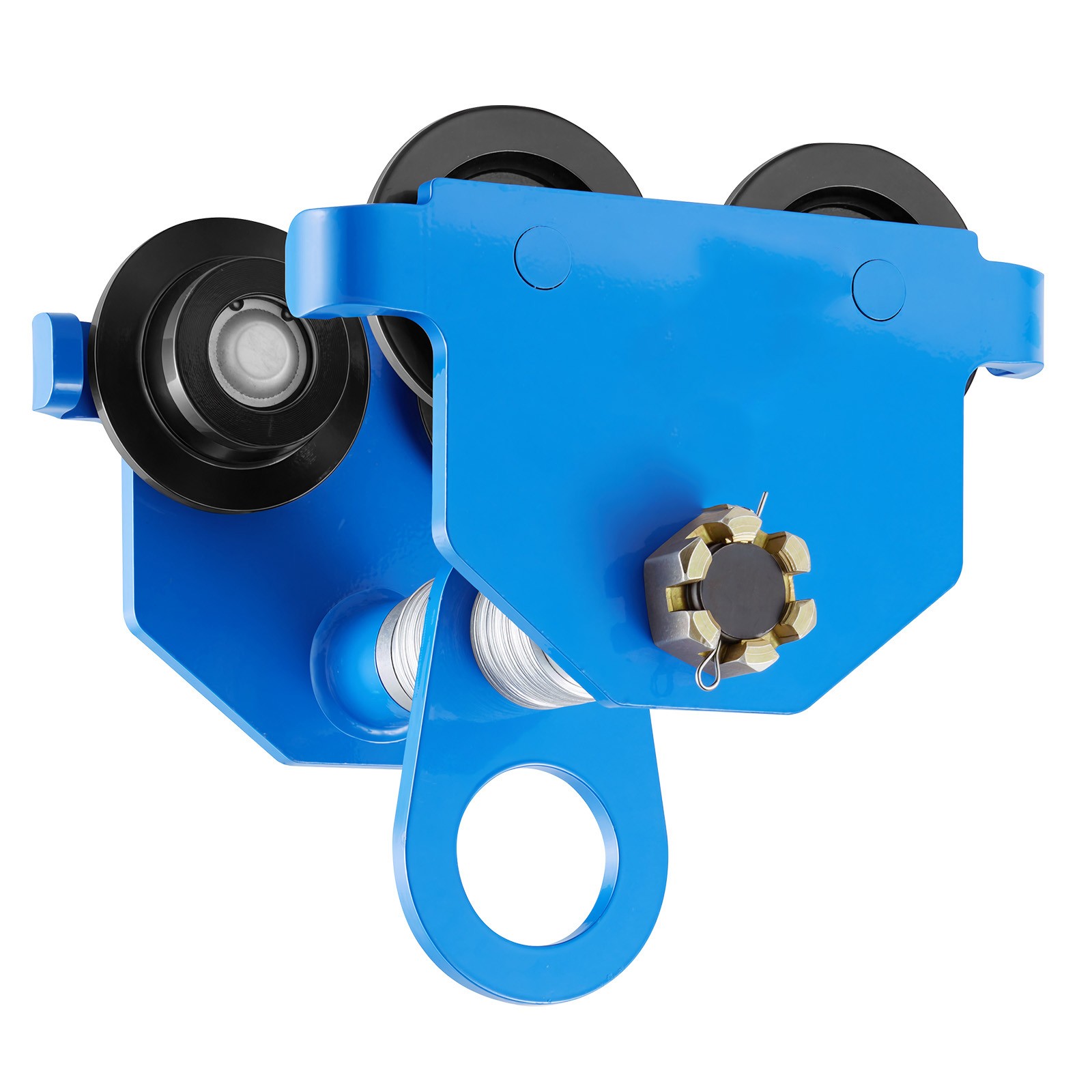 Uimoso Manual Push Beam Trolley, 2-Ton Capacity, Adjustable 2.4″-7″ Width