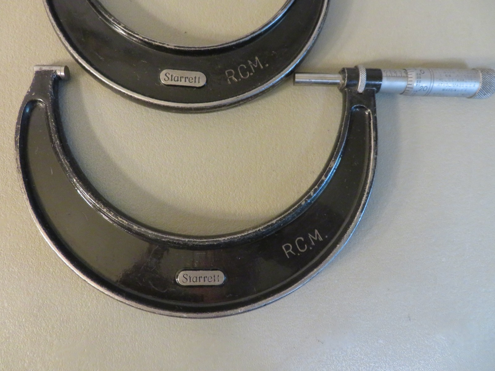 4 – STARRETT No. 436 Outside Micrometer 5in, 4in, 3in, 2in