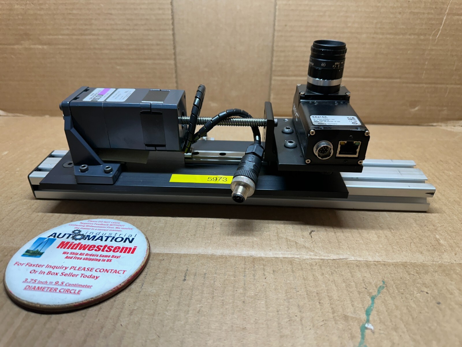 BASLER SCA640-70GM MONOCHROME CCD CAMERA + ORIENTAL DRL42PA2-10 S/N: 20925616