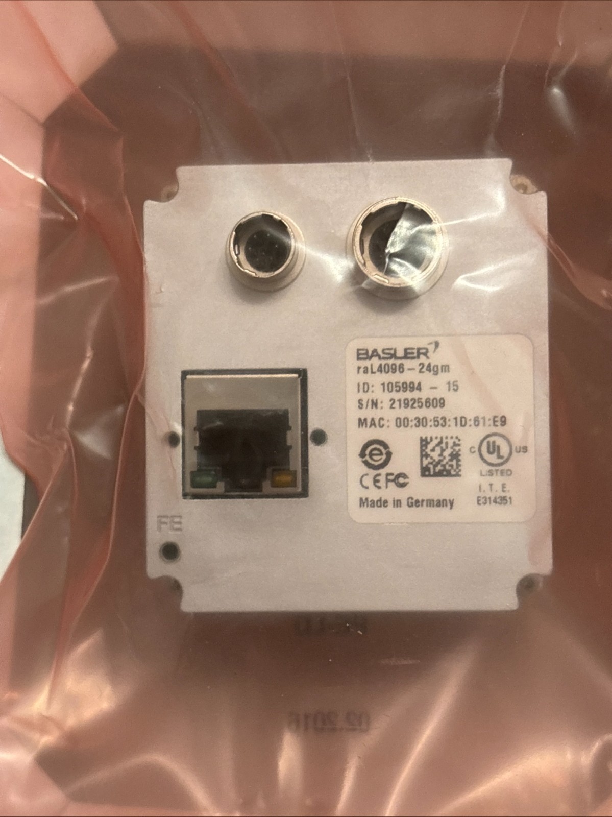 Basler raL4096-24gm Industrial Camera