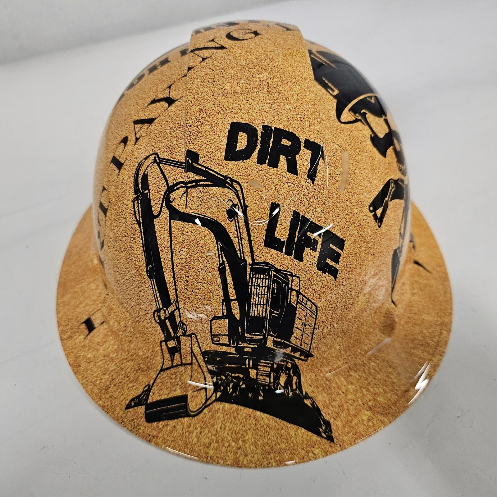 full brim hard hat custom hydro dipped IN DIRT LIFE DIRT PAYING THE BILLS NEW