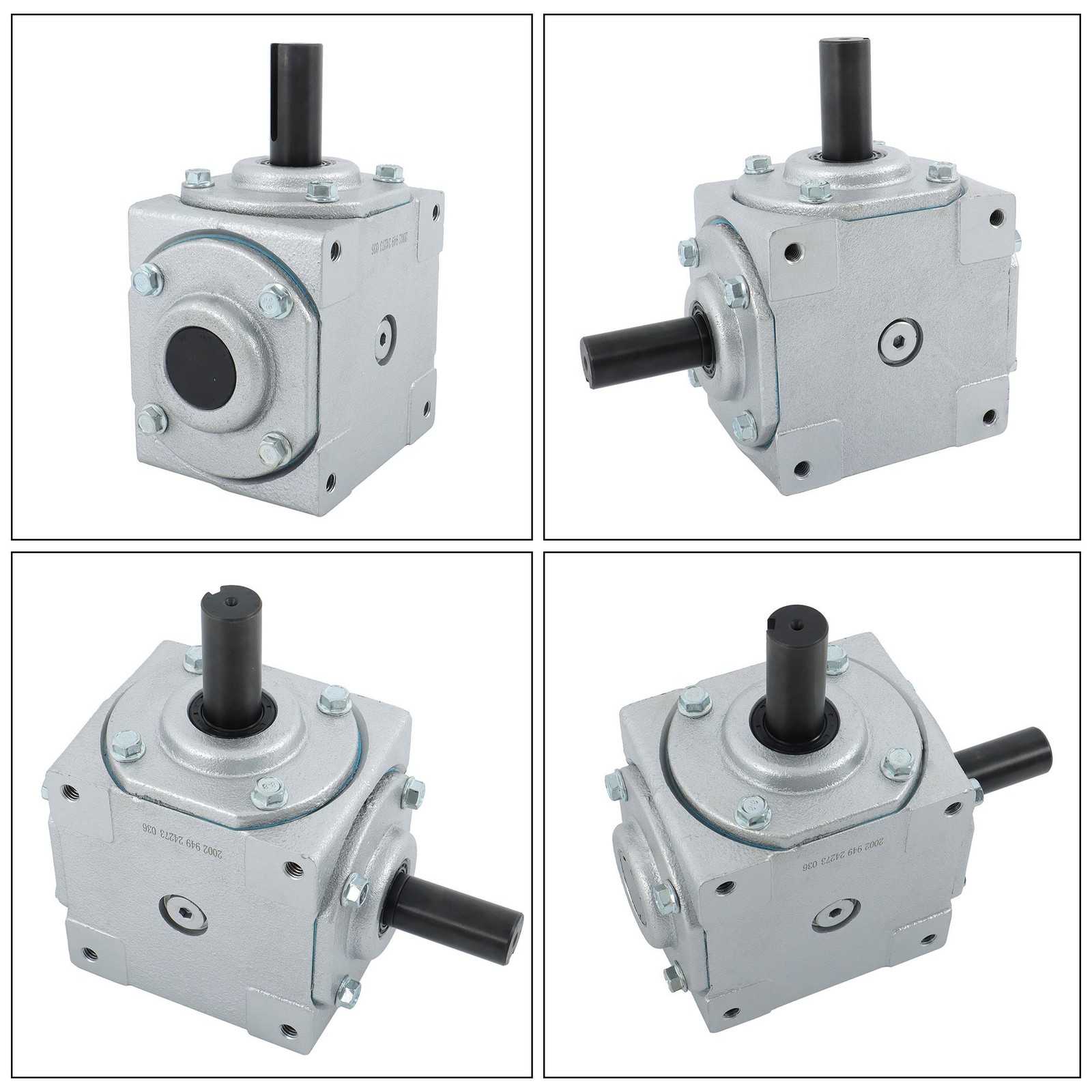 40 HP Right Angle Bevel Gearbox For Crosshole And Keyed Shaft 19455-SR-KW-PH-GR