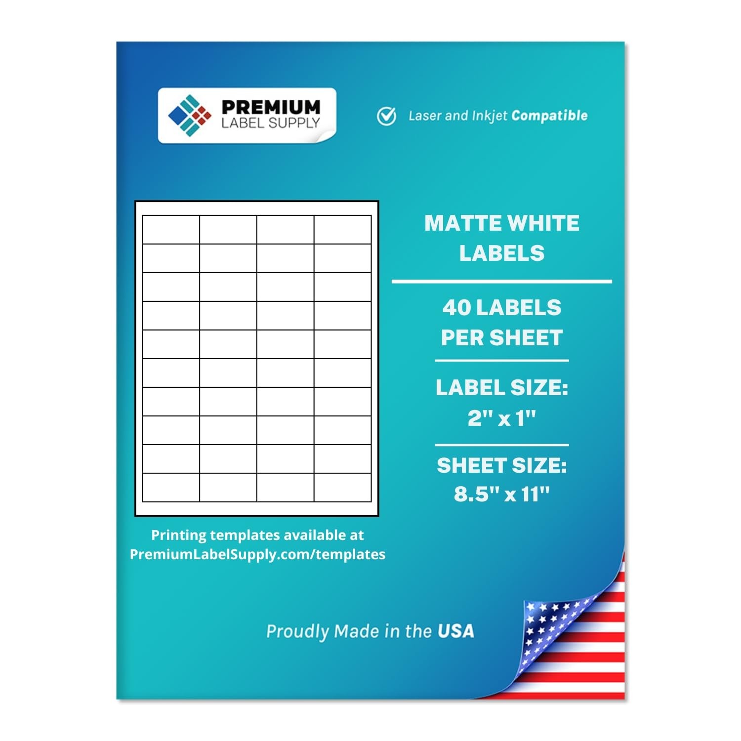 Premium Label Supply White Sticker Barcode Labels – 2″ x 1000 Labels,
