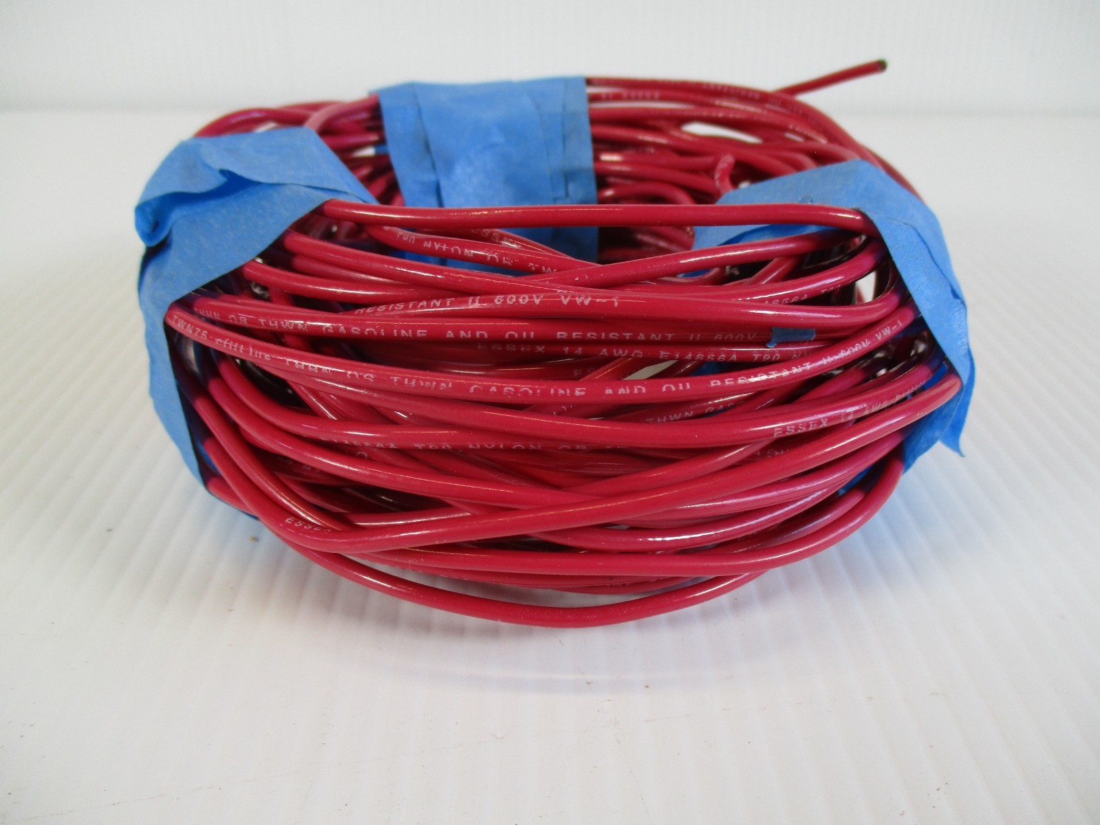 14 AWG Red Solid Copper Wire THHN 600V Essex 50ft Electrical Cable