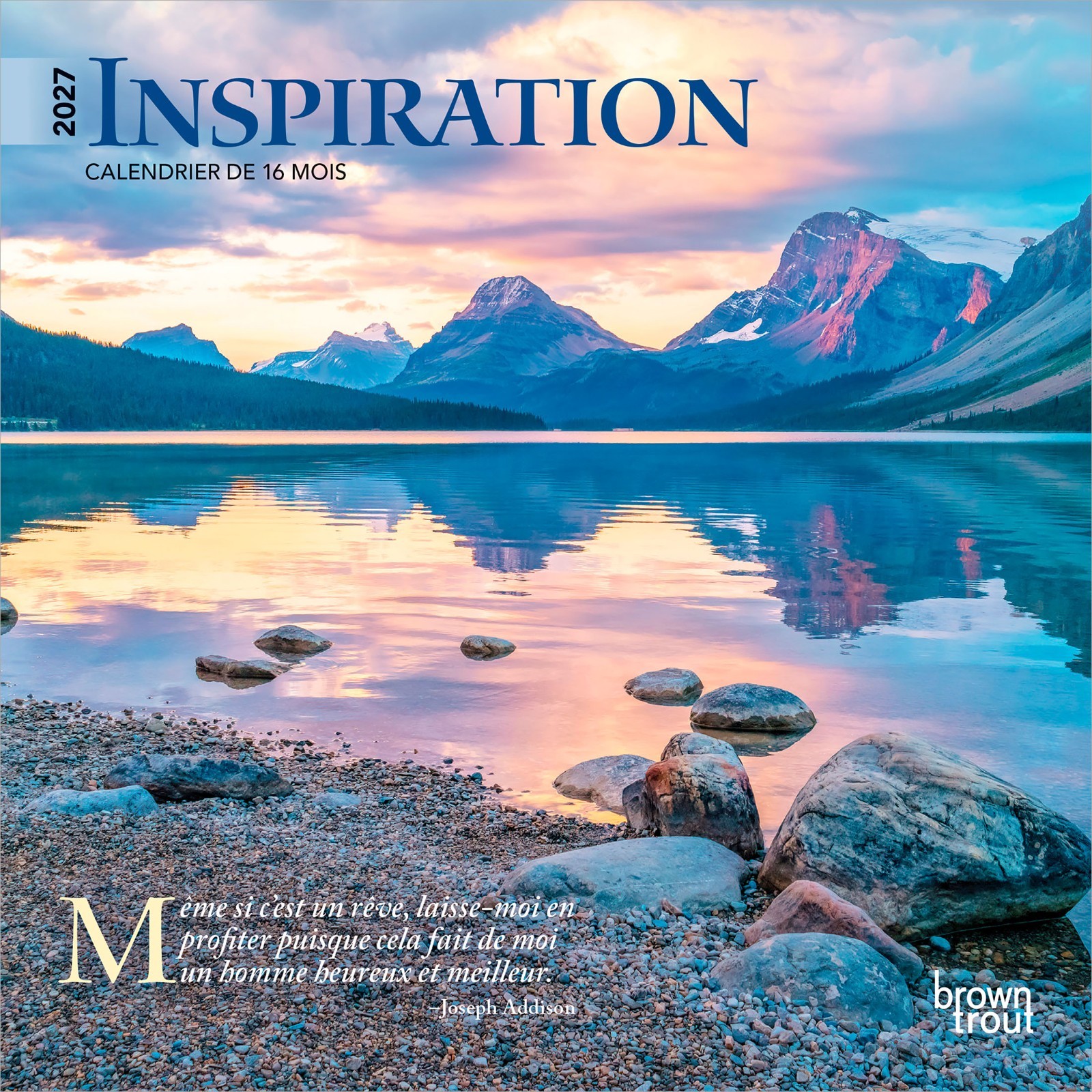 Inspiration | 2027 7×14″ (Hanging) Monthly Mini Wall Calendar | French Language