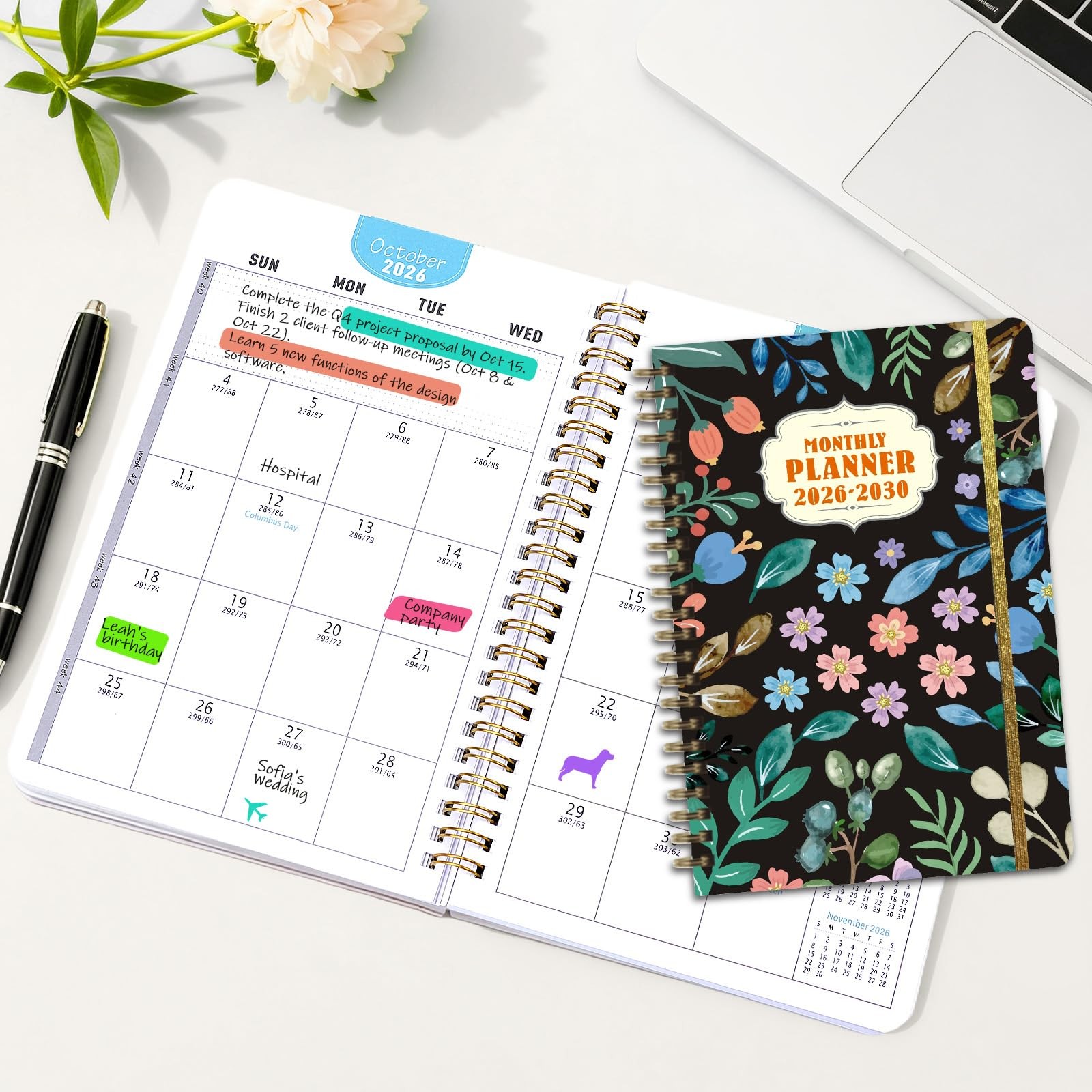 2026-2030 Monthly Planner – 5 Years Monthly Planner with Calendar from Jan 20…