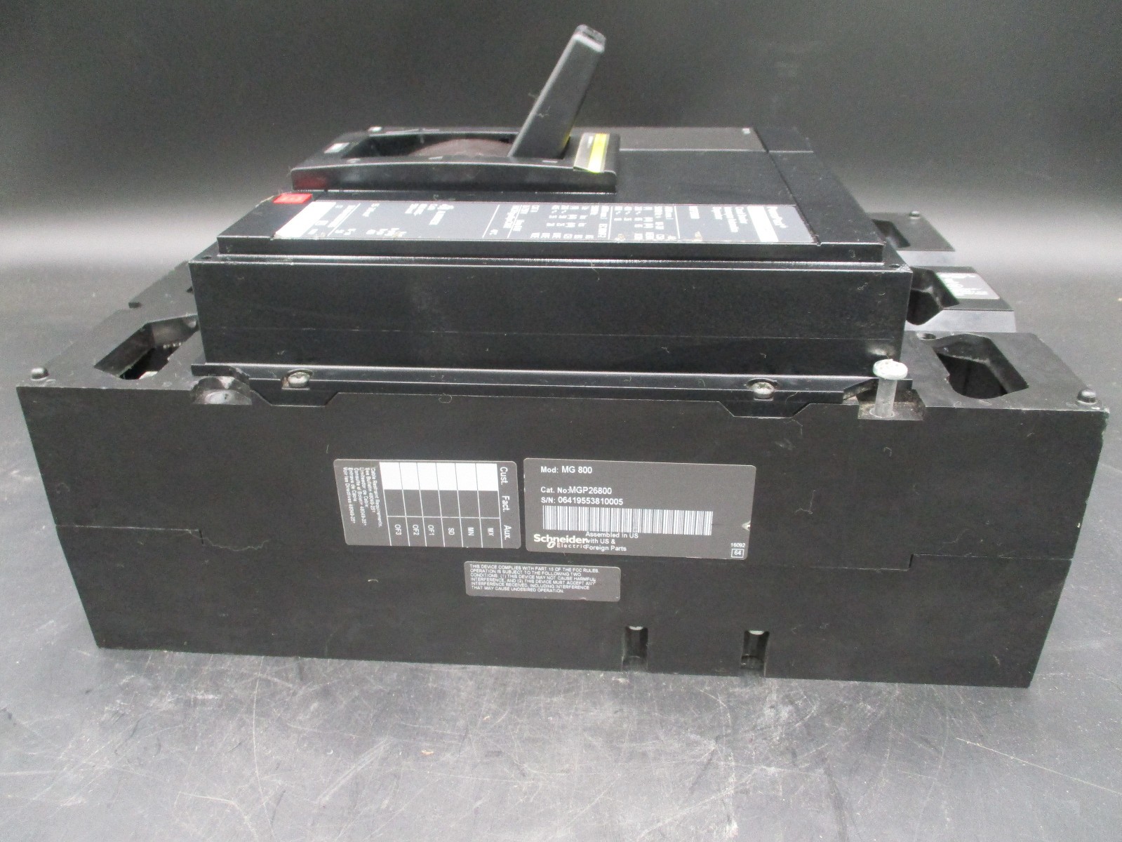 SQUARE D MGP26800 2-P 800A 600V LUG TO LUG CIRCUIT BREAKER ‘SAMEDAY SHIP’