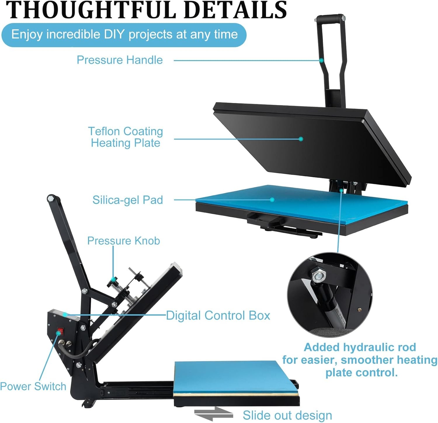 16″ x 24″ Clamshell Heat Press Machine for T-Shirt Digital Transfer Sublimation
