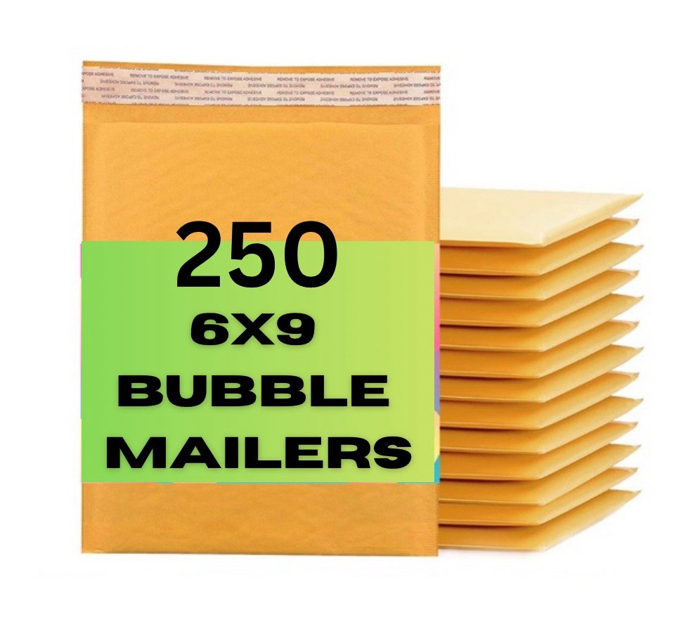 250 #0 6×10 Kraft Bubble Padded Envelopes Mailers Inner 6×9