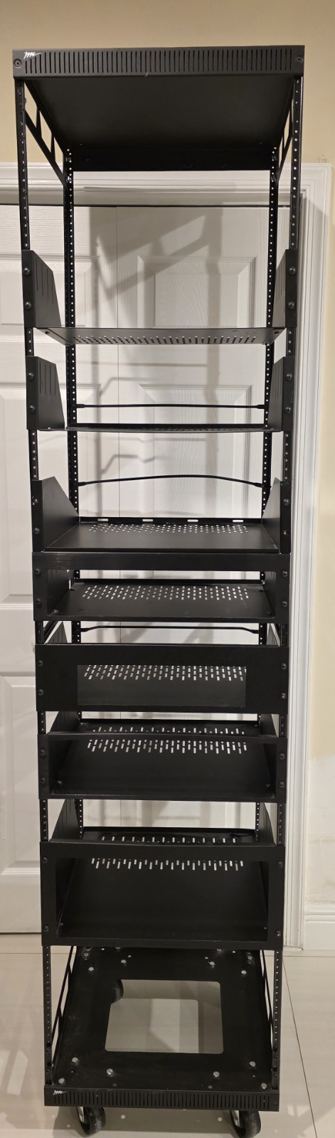 Middle Atlantic Metal Rack Shelves With Wheels 79h x 19.5w X 22d
