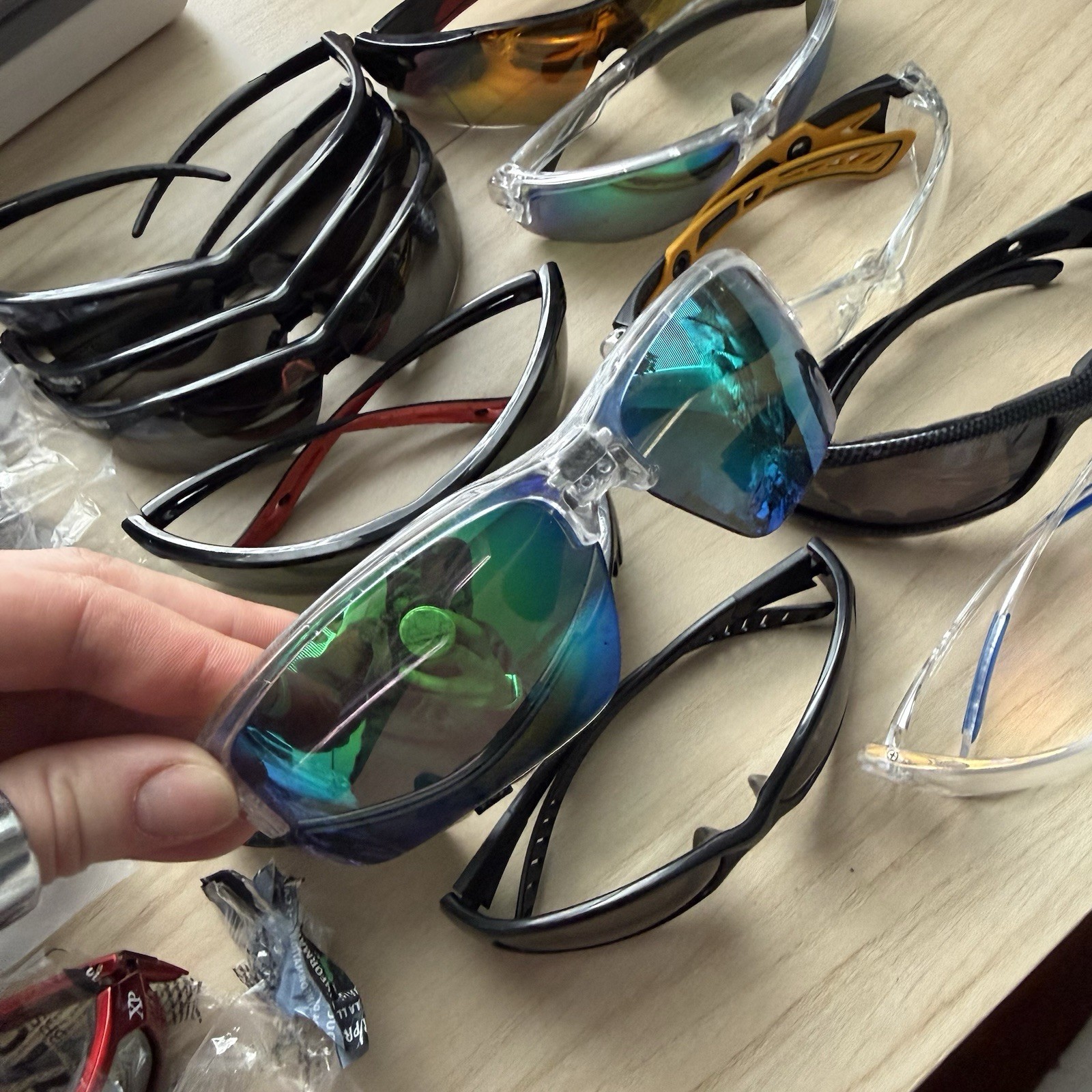Lot of 17 Safety Glasses – Nemesis, Bollé, ORR Z87+, Sport Style – 5 New Sealed