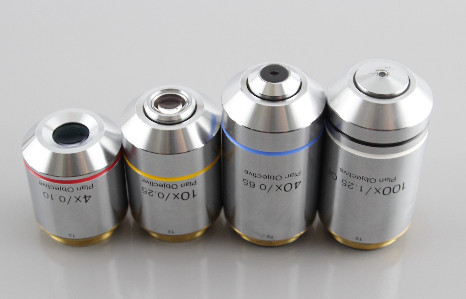 Olympus Plan 4x 10x 40x 100x Infinity Microscope Objective Lot Set BX Series