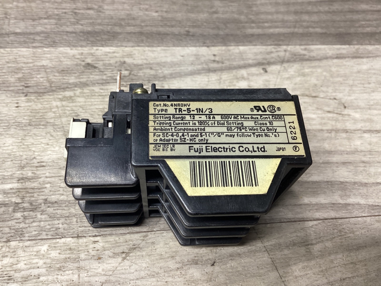 Fuji Electric Thermal Overload Relay 12-18A TR-5-1N/3 #100N149