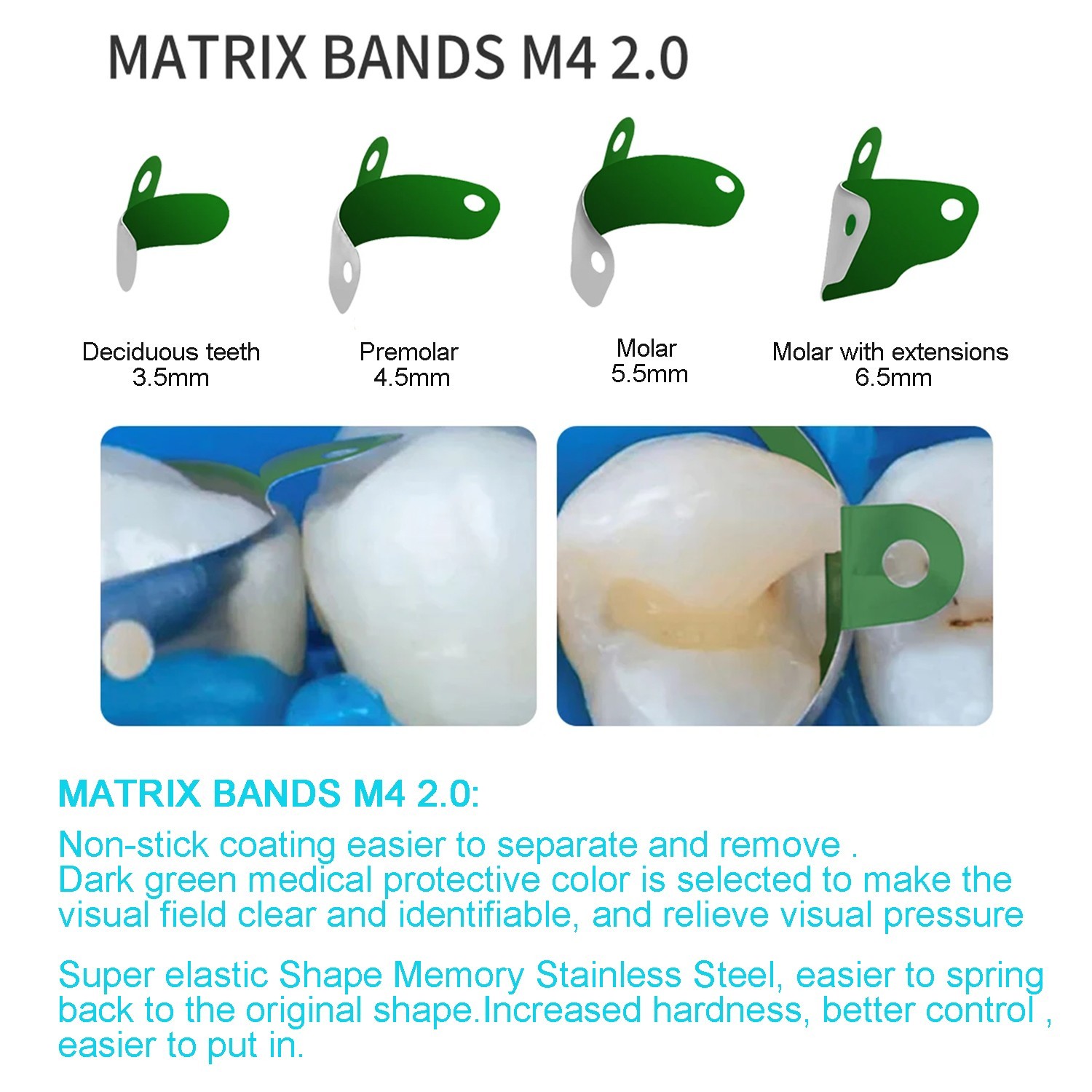 Dental Matrix Bands Ring Sectional Matrice Clamp Wedge C3 Fit Palodent V3 System