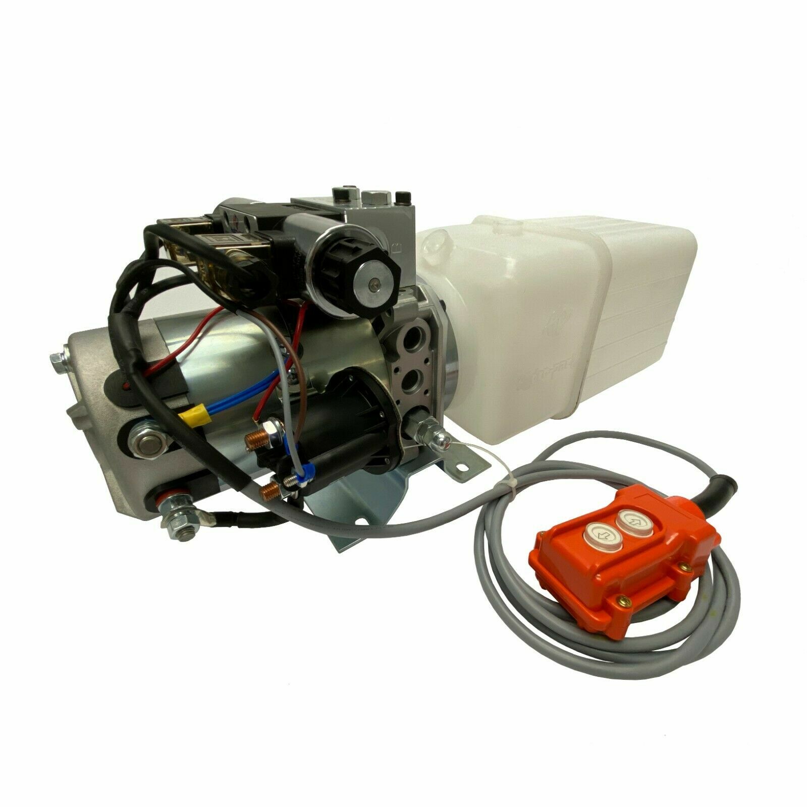 12V DC Double Acting Hydraulic Power Unit 10 Qt plastic tank with Remote Control