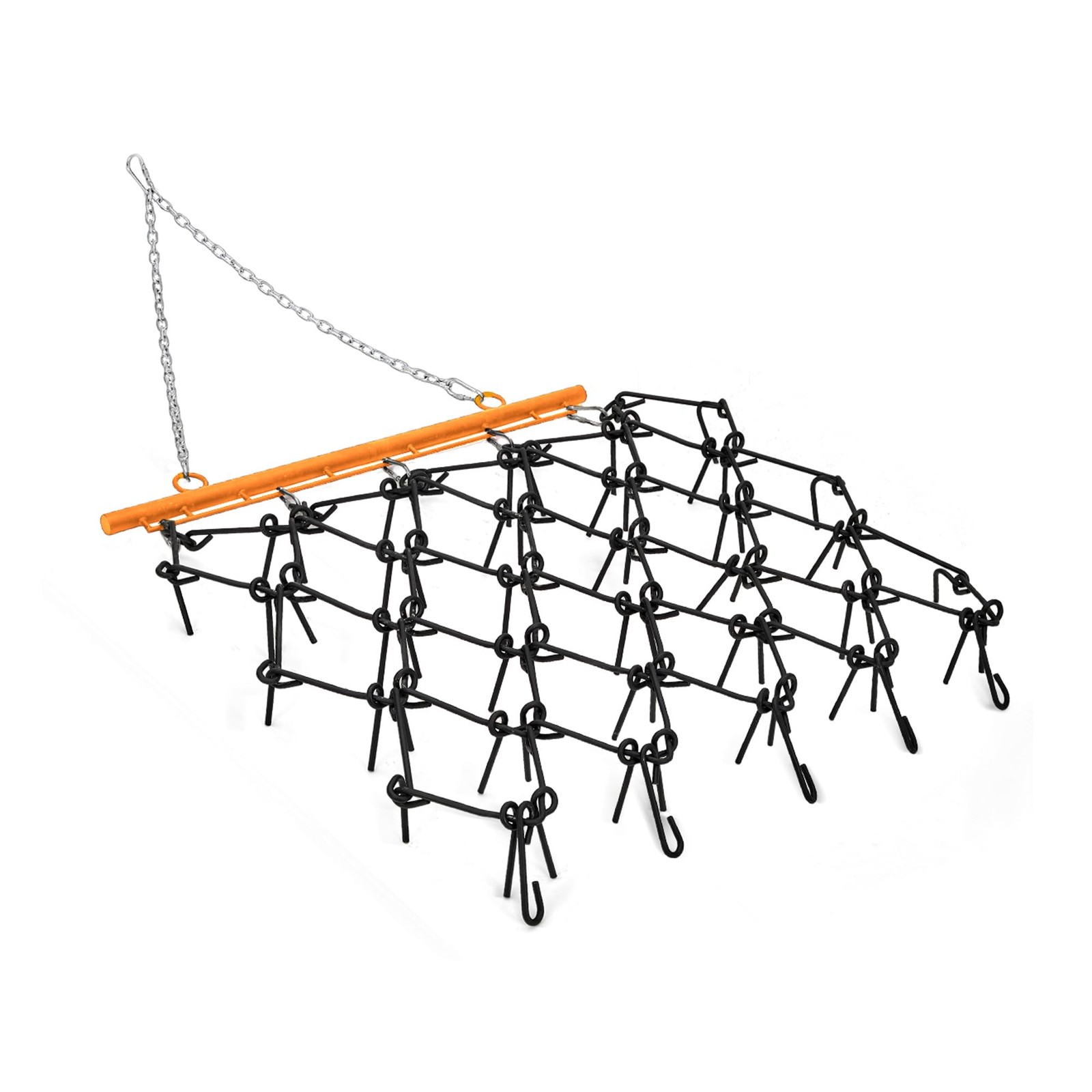 ATV UTV Tractor Drag Harrow 4×4 FT, 3/8″ & 1/2″ Teeth,Tow-Behind Grading ,Soil