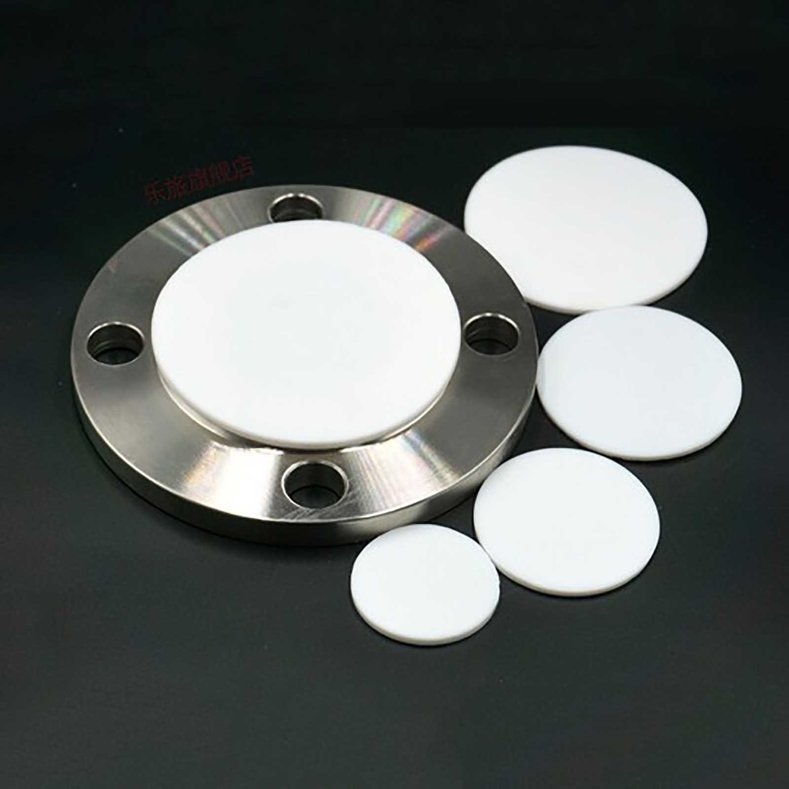 Ø 5mm-150mm PTFE Solid Round Seal Gaskets Disc Thick 0.5/1/1.5/2/3/4/5/6/8-10mm
