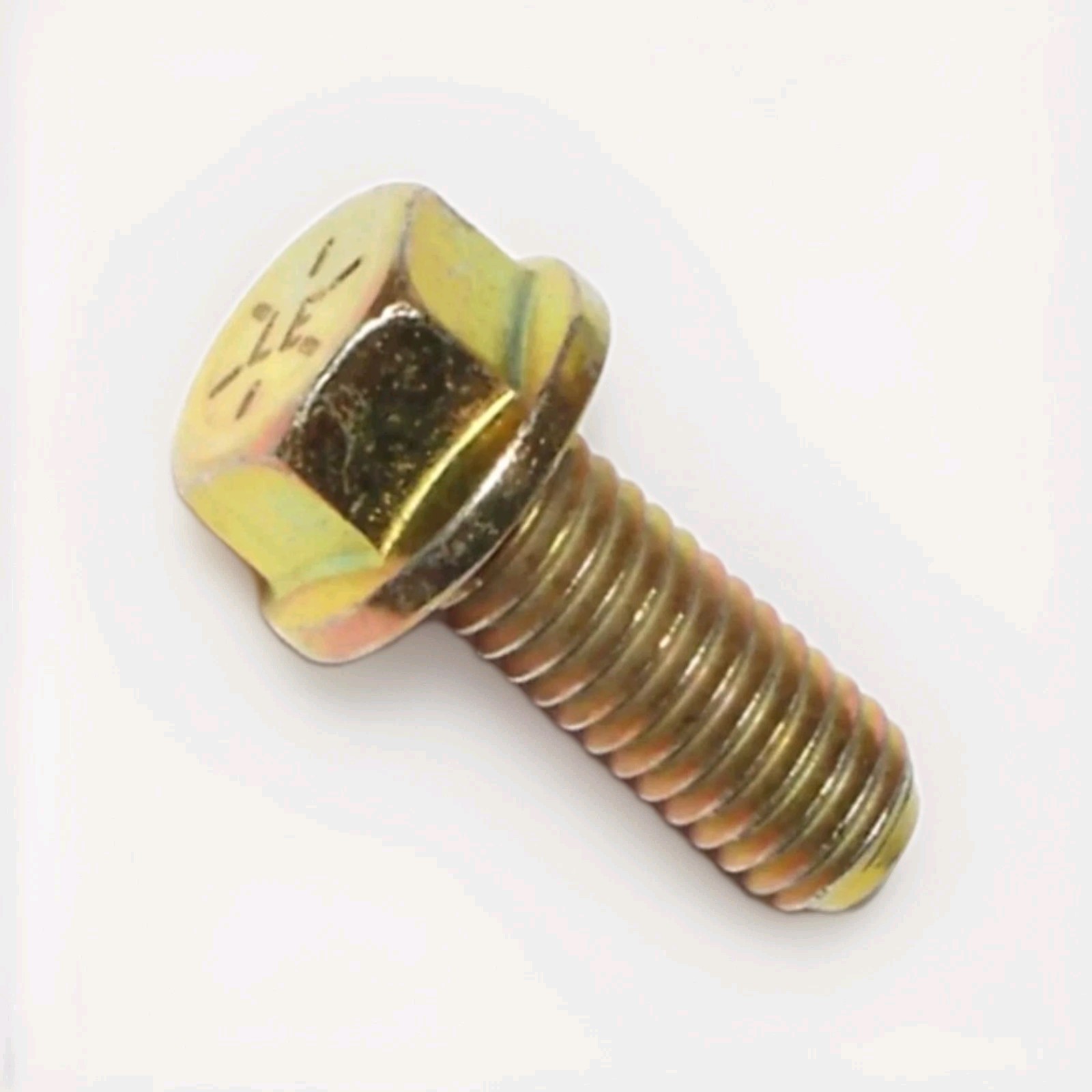 3/8-16 x 1″ Grade 8 Hex Flange Bolt (30) Yellow Zinc.