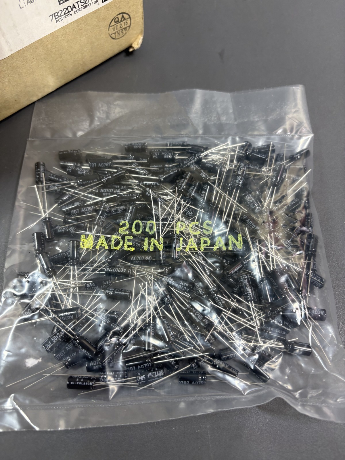 200pcs Rubycon 2.2uF 50V Radial Electrolytic Capacitors 85°C Japan High Quality