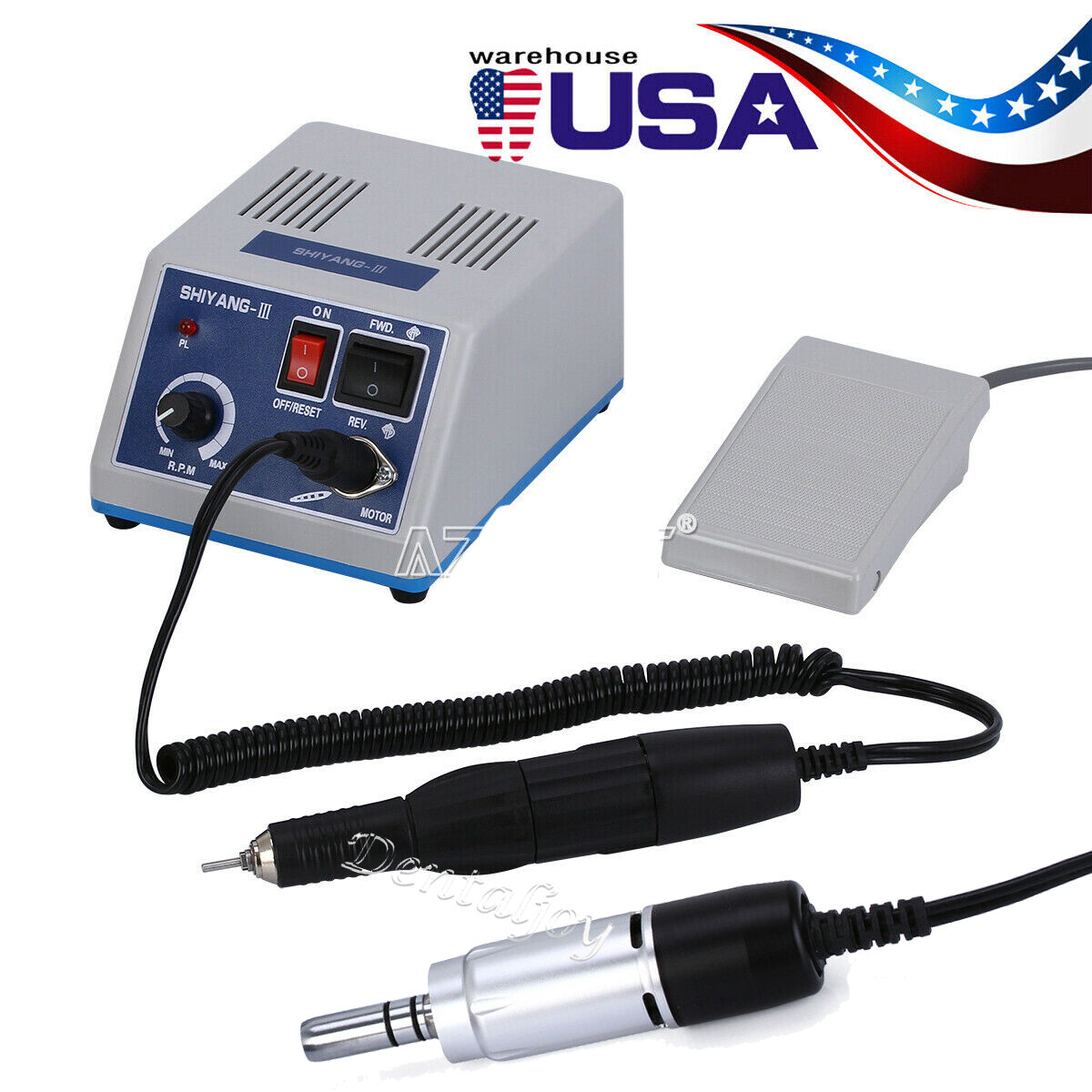 Dental Lab Marathon Electric Micromotor Polishing Unit / 35K rpm Motor Handpiece