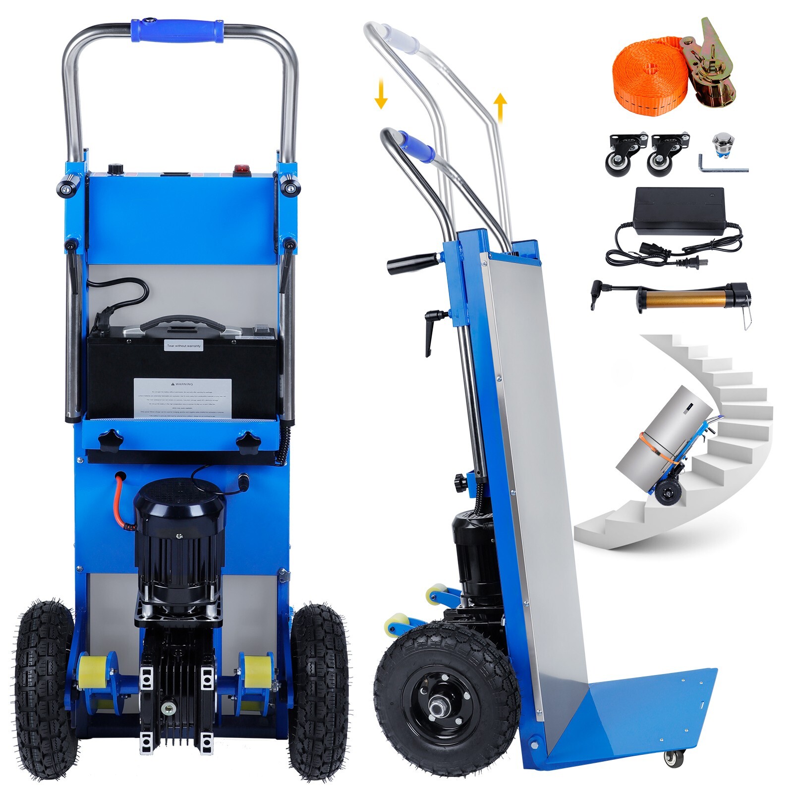 1200W Electric Stair Climbing Sack Hand Trucks Dolly,Load 880 lbs