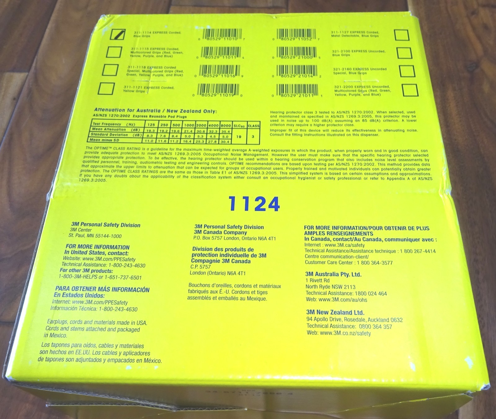 3M E-A-R Express Pod Plugs Corded Assorted Colors 100-Pairs….NEW