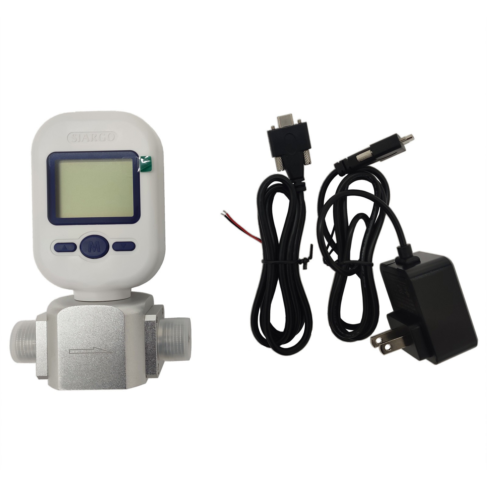 250L/min Handheld Digital Air Flow Meter with LCD Display & 5-24VDC Wide Voltage
