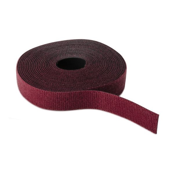 Hook & Loop Fastener, Grip Tie Roll, PA6/PE, Maroon, 19.05 mm, 4.5 m