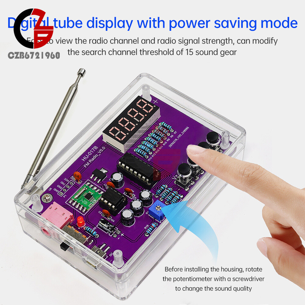 DIY FM Radio Electronic Kit 87-108MHz Digital RDA5807S Module Soldering Project