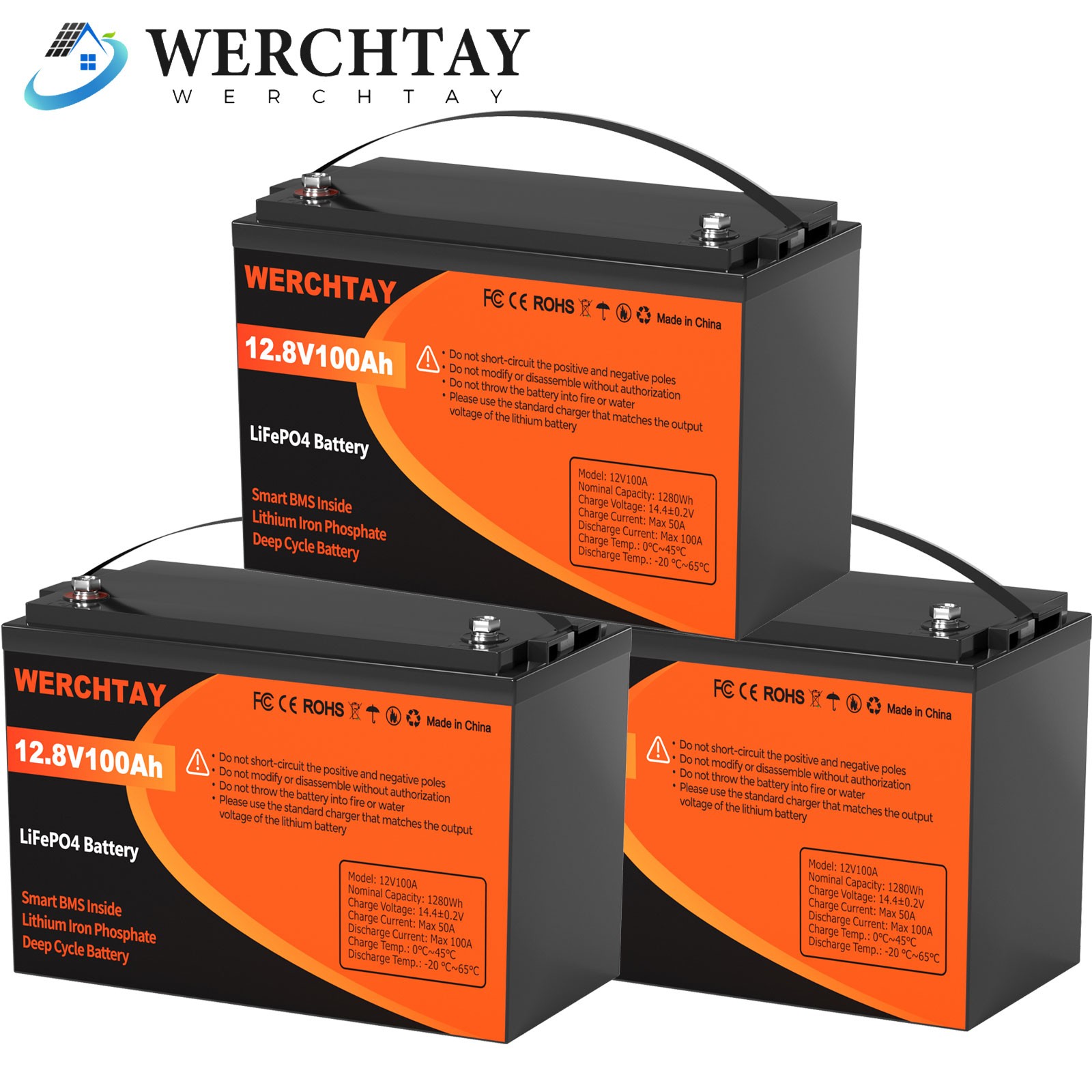 36V 100Ah Lithium Battery LiFePO4 Deep Cycle For RV Golf Cart 3 Group 12V 100Ah