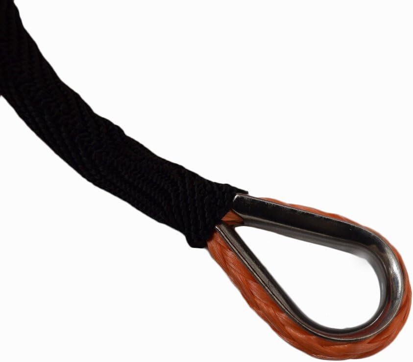Orange 316 Inch 50Ft Synthetic Atv Winch Rope 4500Lbs Safe Replacement Cable