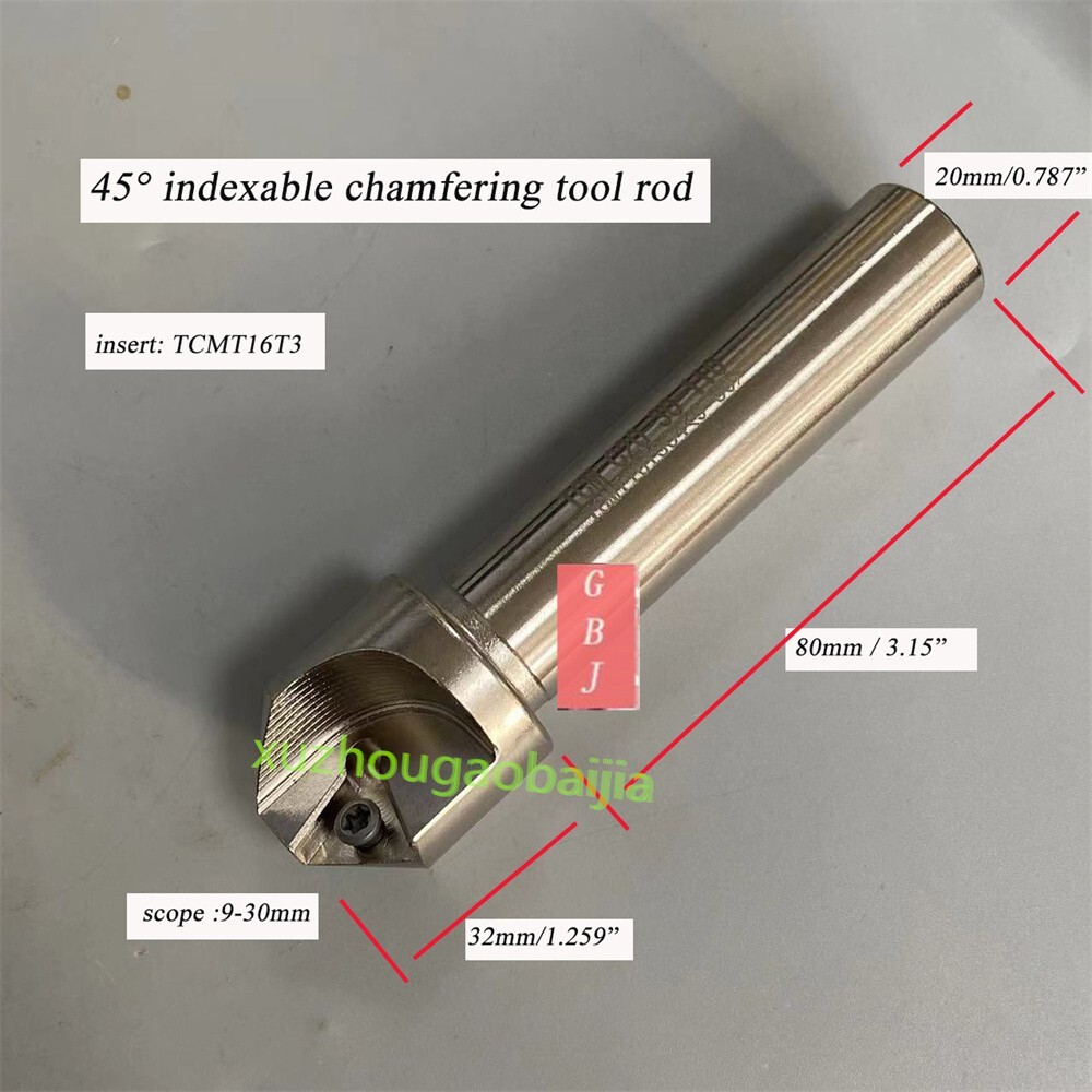 9-30mm Chamfering Tool Bit Turning Tool Holder +TCMT16T304 Carbide Insert