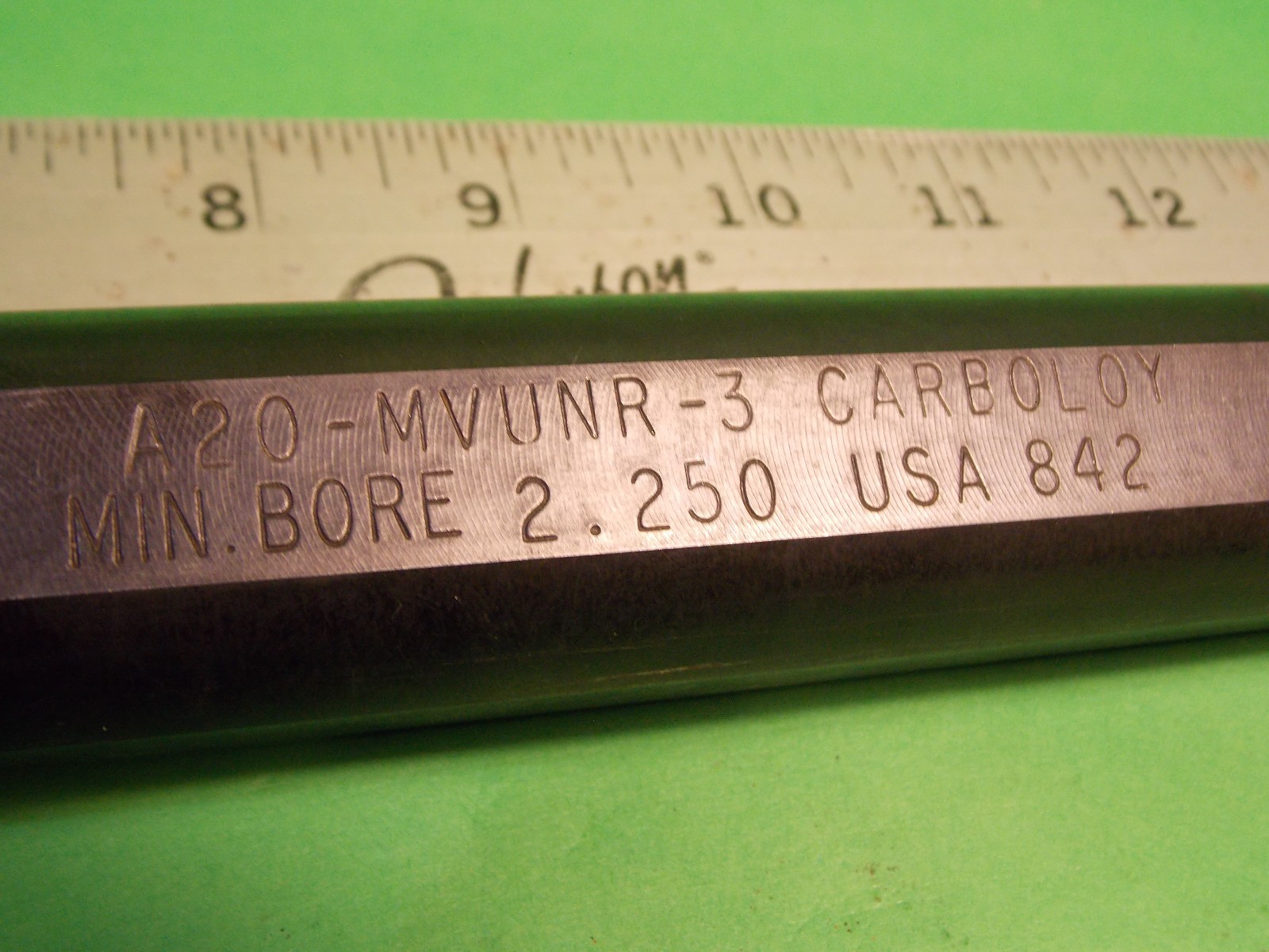 Carboloy Carbide Insert Coolant Thru Boring Bar A20-MVUNR-3 1-1/4″ Dia USA