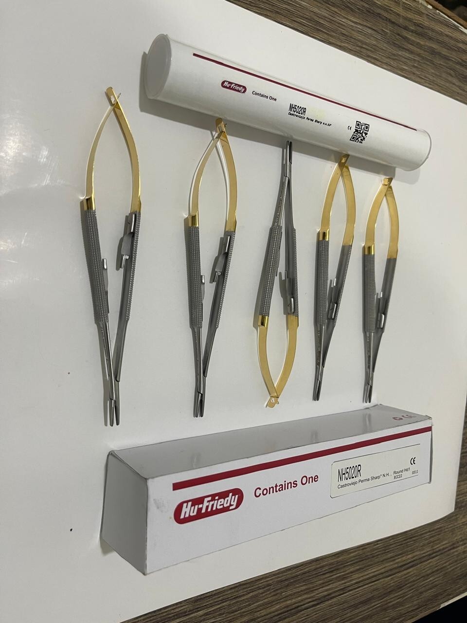 Lot of 5 HU FRIEDY Castroviejo straight Needle Holder 5.5″ 14cm NH5020R