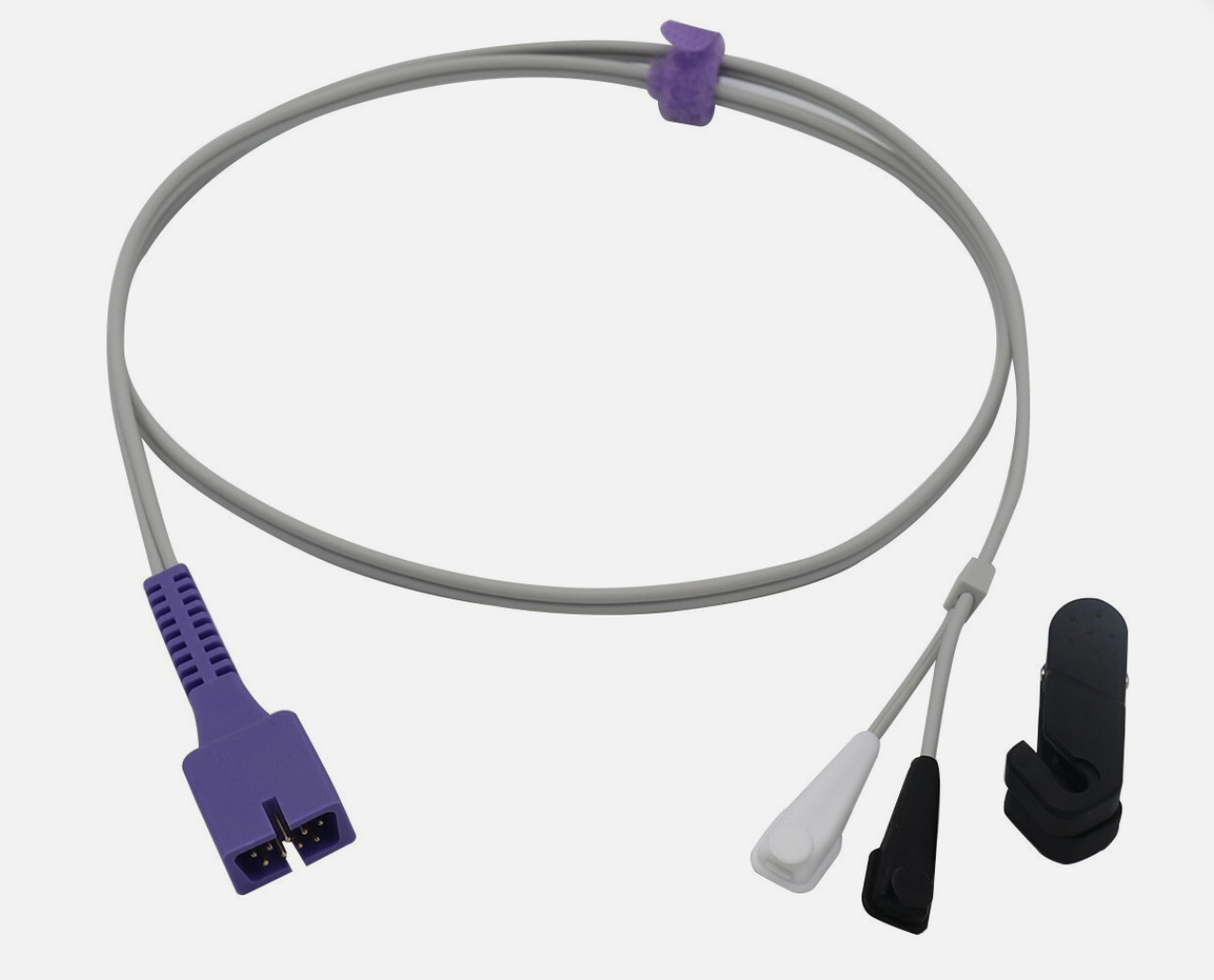 Nellcor Oximax 9pins Reusable Ear Clip Spo2 w/ Black Adapter – Same Day Shipping