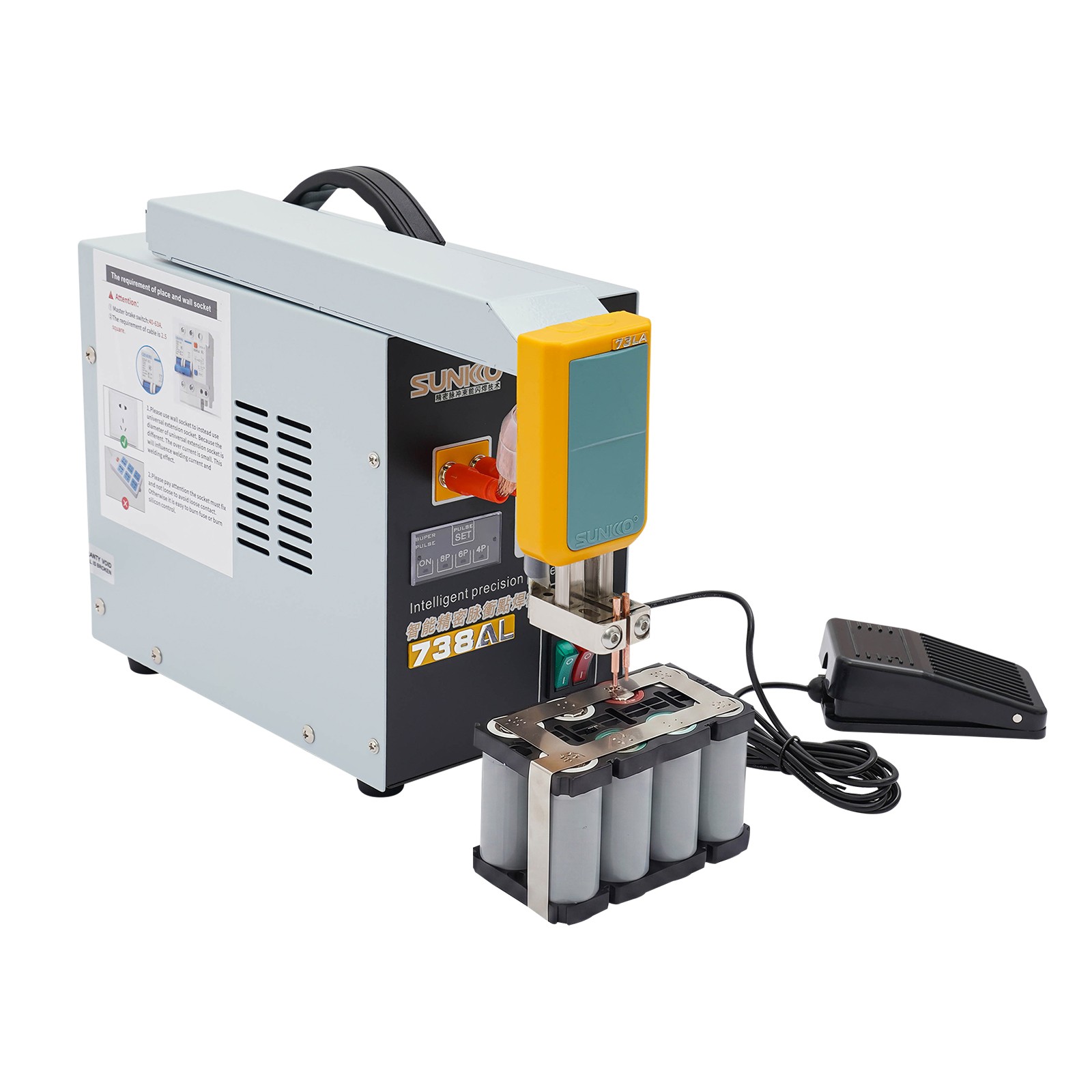 Battery Welding Machine Electric Handheld Pulse Spot Welder 50-900A 3.6KW 110V