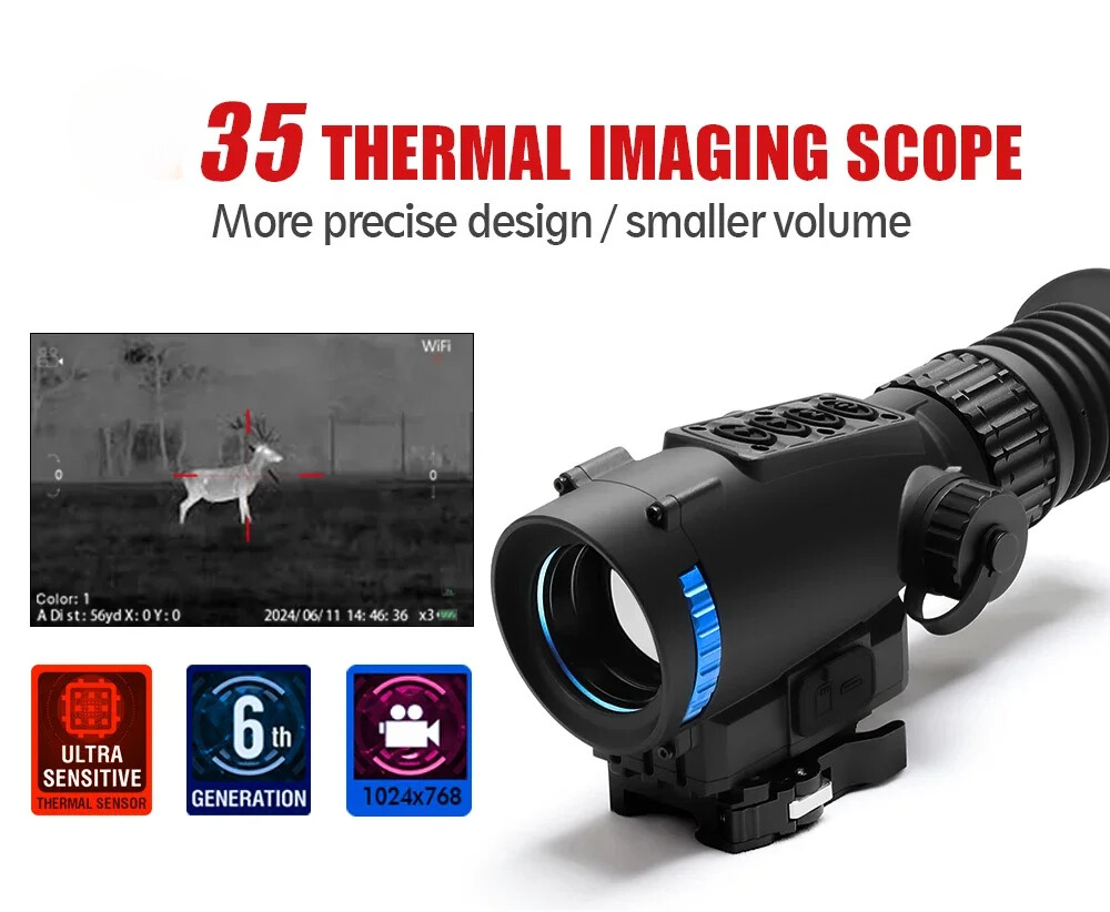 GOYOJO Thermal Monocular 384*288 25mm/35mm Lens 3-9X Zoom Thermal Imaging Scopes