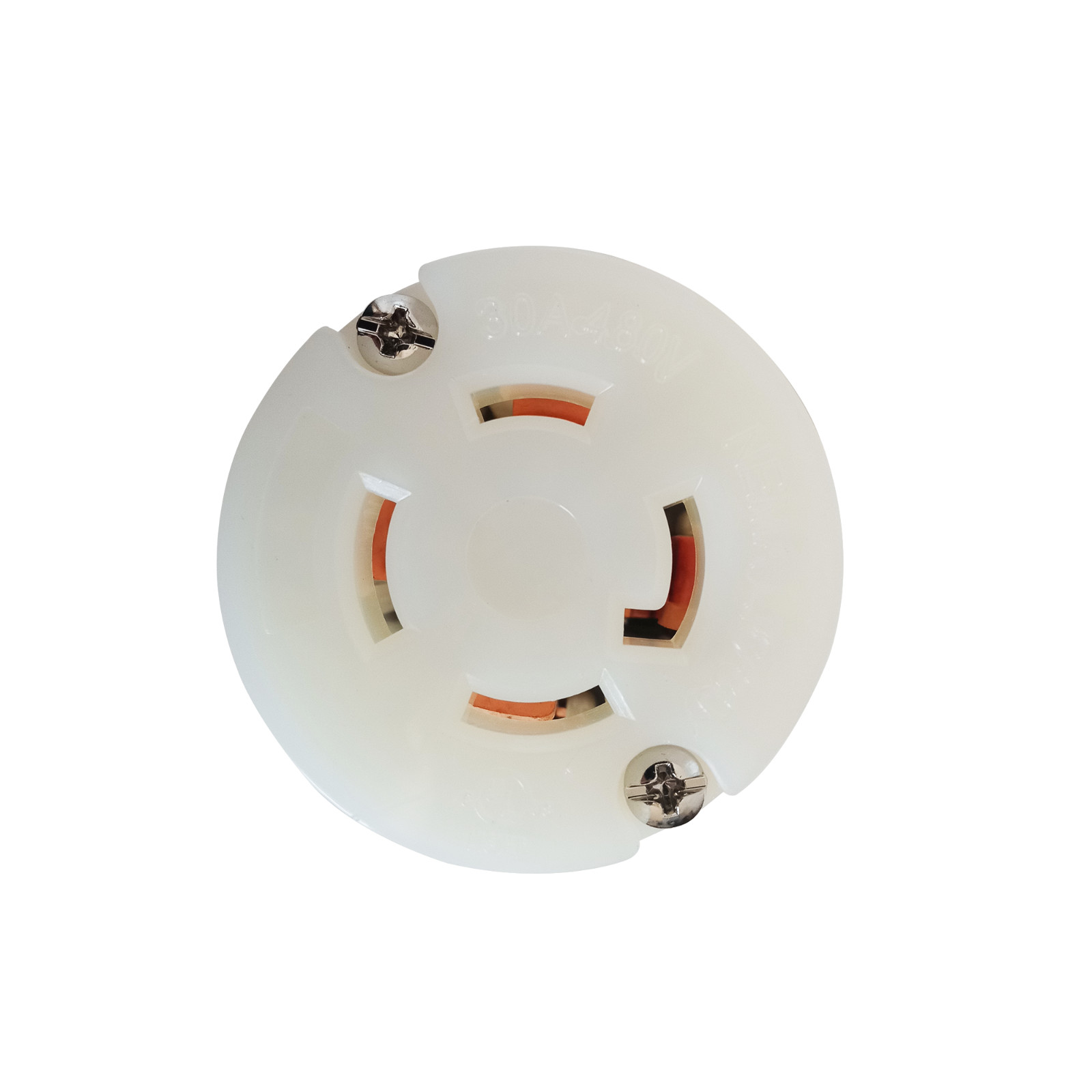 NEMA L16-30 Grounding Locking Connector, 30A 480V AC, 3 Pole 4 Wire, cUL Listed