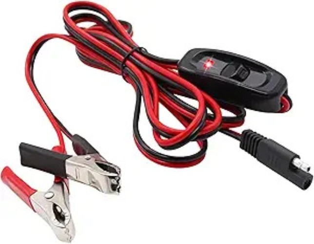 7.9FT/2.4M 16AWG Wire Harness with Silver Clamps Including 12V O Color: Silver